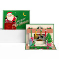 Santa Down the Chimney Christmas Pop-Up Card