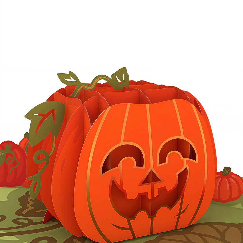 Happy Halloween Pumpkin Pop-Up Card