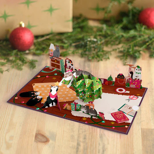 Meowy Little Christmas Cats Pop-Up Card