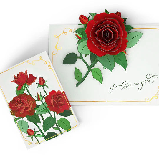 I Love You Roses Pop-Up Card